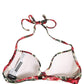 Dolce & Gabbana Multicolor Floral Print Beachwear Bikini Top