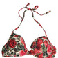 Dolce & Gabbana Multicolor Floral Print Beachwear Bikini Top