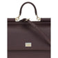 Dolce & Gabbana Bordeaux Calf Leather Bos Taurus Handbag
