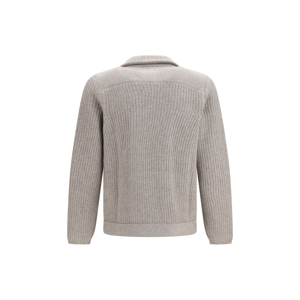 Brunello Cucinelli Gray Cashmere Cardigan