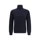Brioni Blue Cashmere Turtleneck