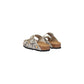 Birkenstock Gray Leather Flat Sandals