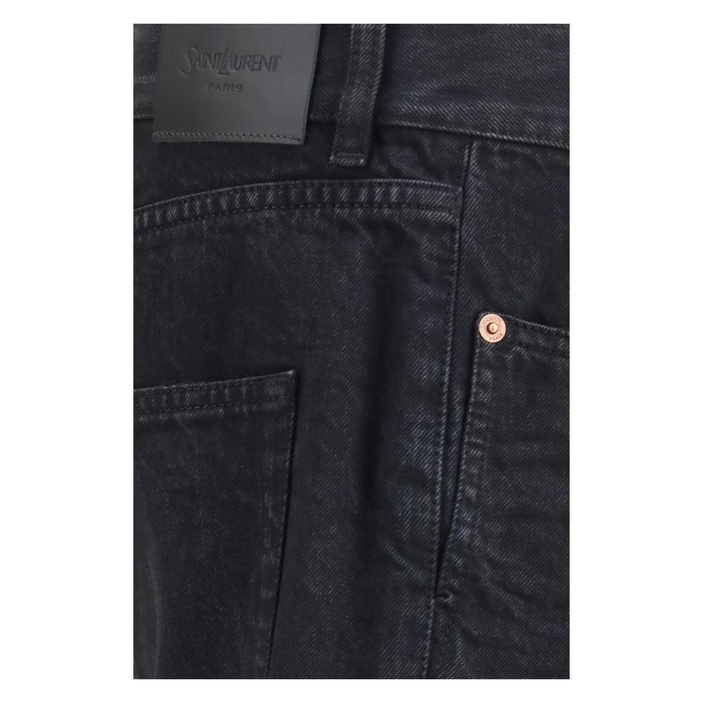 Saint Laurent Black Cotton Slim Fit Jeans