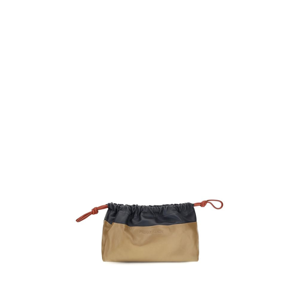 Pierre Hardy Beige Calf Leather Bos Taurus Clutch Bag