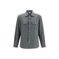 Brunello Cucinelli Gray Wool Oves Aries Dress Shirt