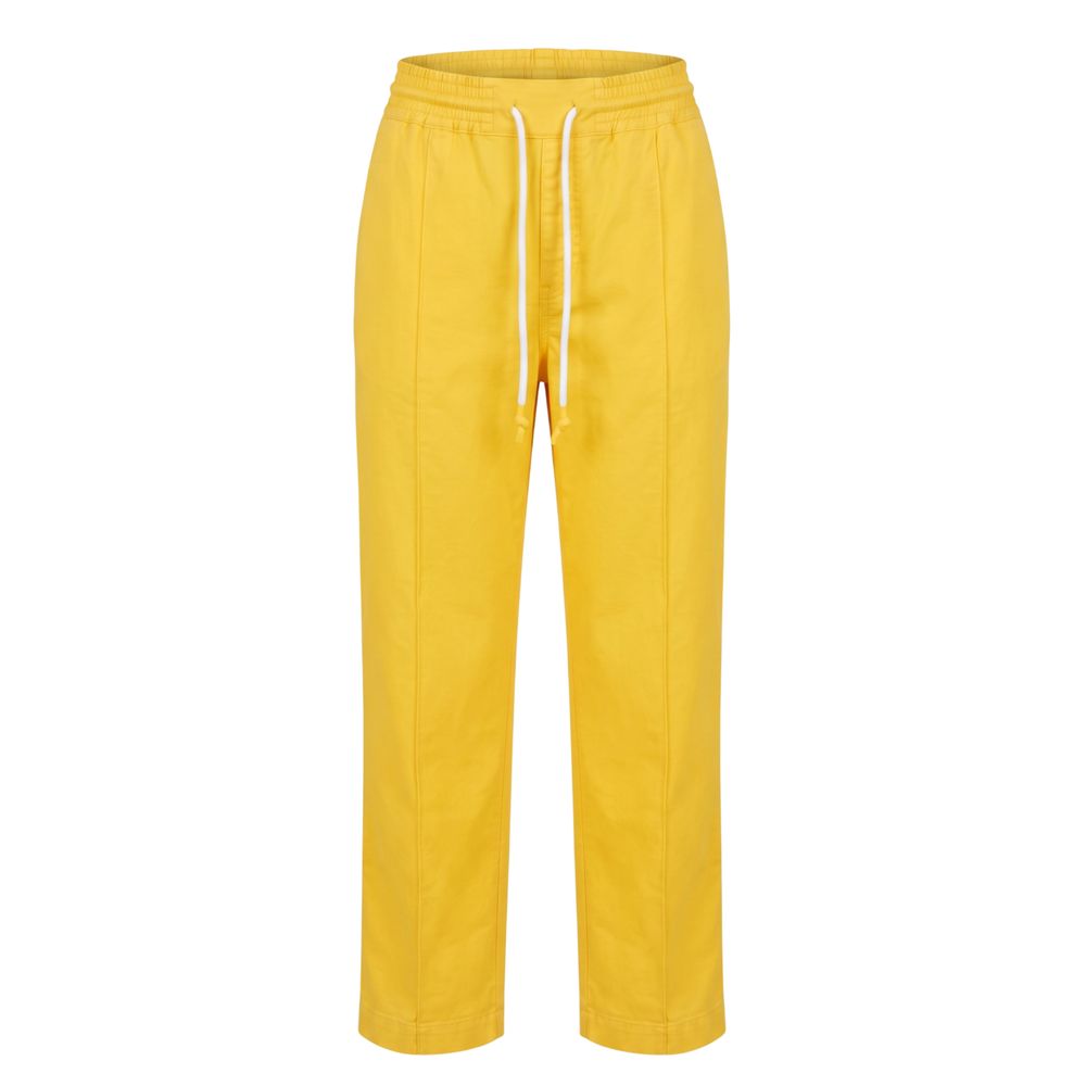 Trussardi Jeans Yellow Cotton Women Pant