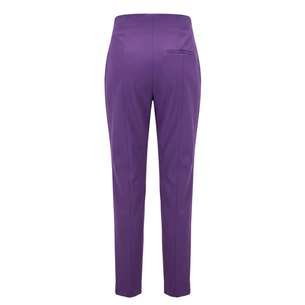 Trussardi Jeans Purple Viscose Women Pants