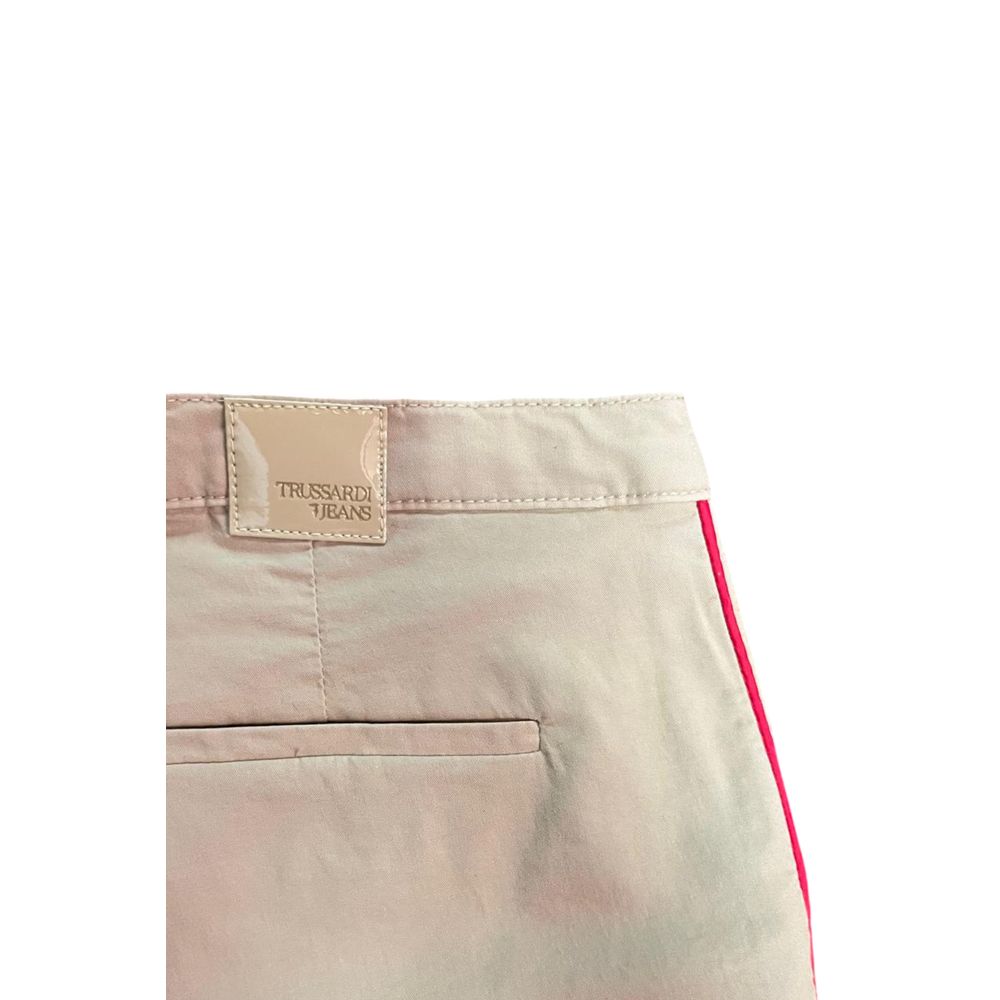 Trussardi Jeans Beige Cotton Women Pants