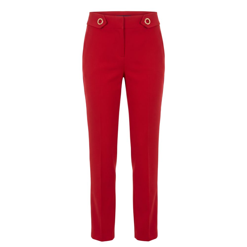 Trussardi Jeans Red Polyester Women Pant