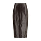 Arma Brown Leather Long Skirt