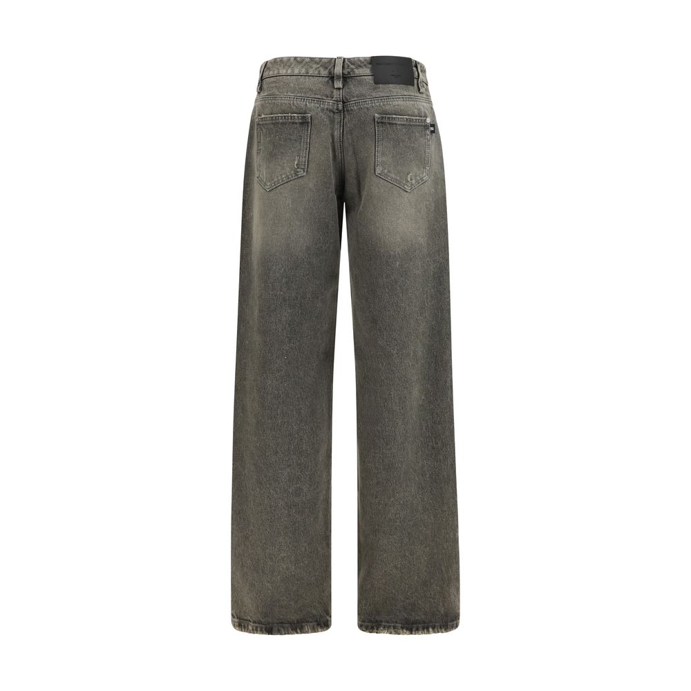 Ermanno Scervino Gray Cotton Relaxed Fit Jeans