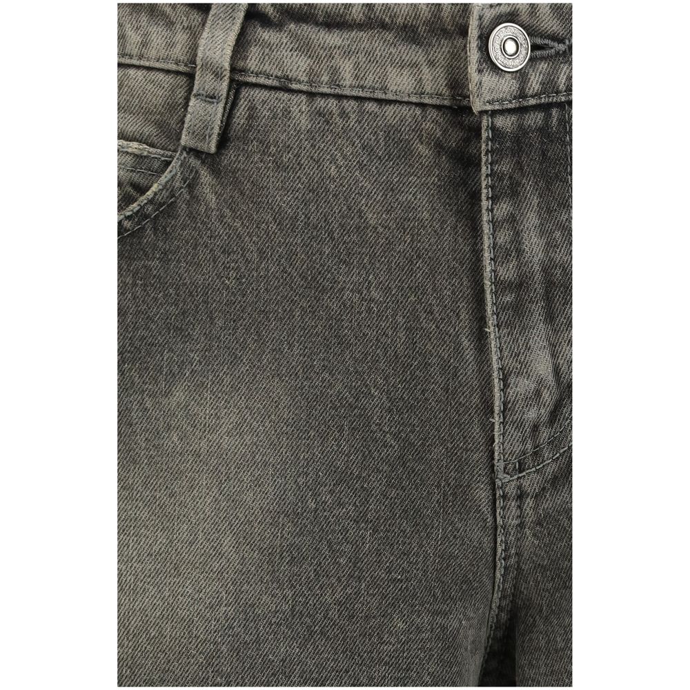 Ermanno Scervino Gray Cotton Relaxed Fit Jeans