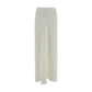 Brunello Cucinelli White Viscose Long Skirt