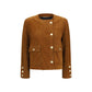 Saint Laurent Brown Lamb Ovis Aries Aries Full-Length Jacket