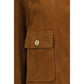 Saint Laurent Brown Lamb Ovis Aries Aries Full-Length Jacket
