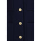 Valentino Garavani Blue Wool Oves Aries Coat