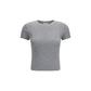 Saint Laurent Gray Cotton T-Shirt