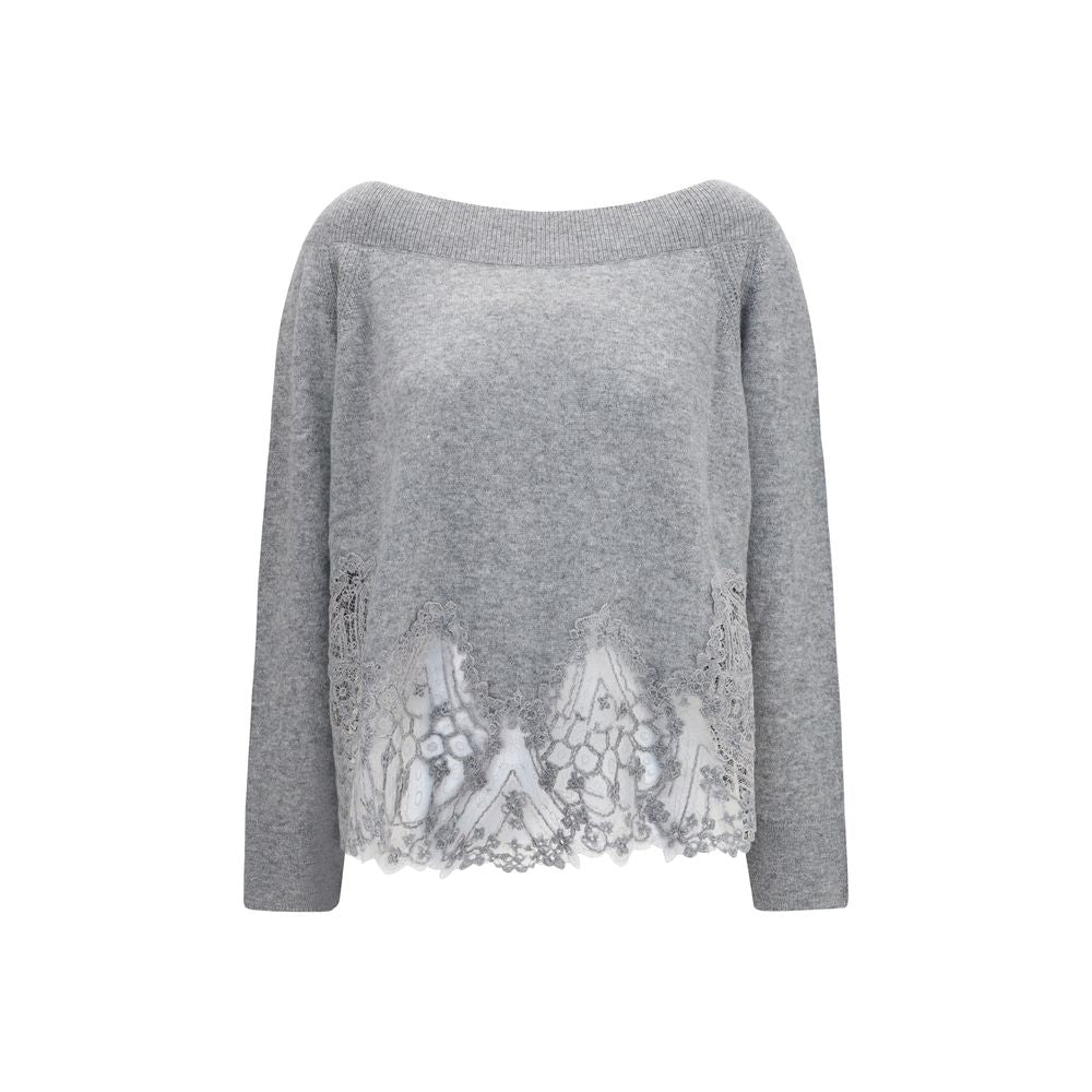 Ermanno Scervino Gray Cashmere Sweater