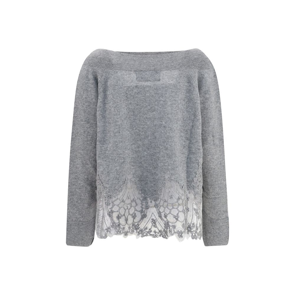 Ermanno Scervino Gray Cashmere Sweater