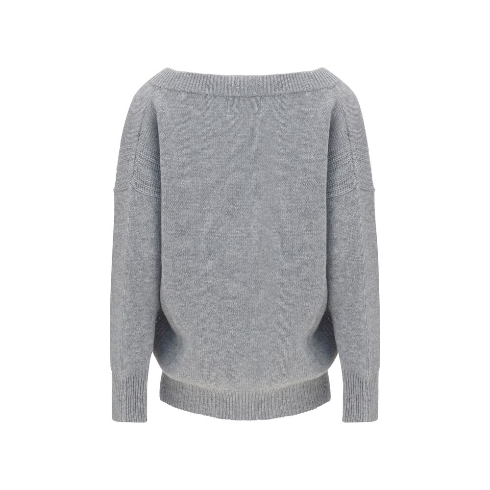 Ermanno Scervino Gray Cashmere Sweatshirt