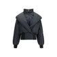The Attico Black Cotton Full-Length Jacket