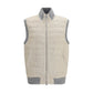 Brunello Cucinelli Beige Calf Leather Bos Taurus Sleeveless Jacket