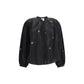 Forte_Forte Black Cotton Pattern Shirt