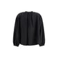 Forte_Forte Black Cotton Pattern Shirt