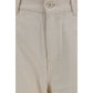 Max Mara White Cotton Casual Pants