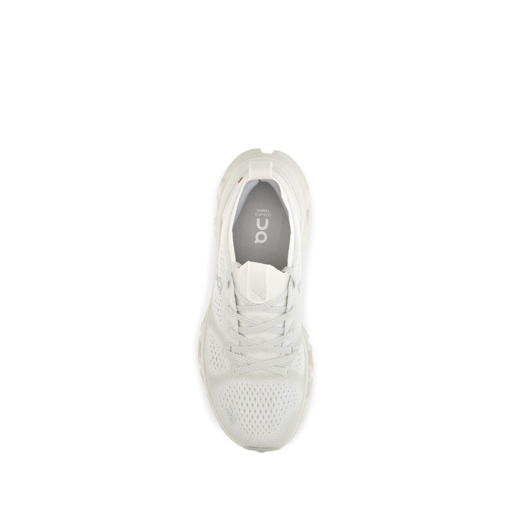 ON White Fabric Athletic Sneakers