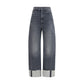 Mother Denim Black Cotton Cropped Jeans