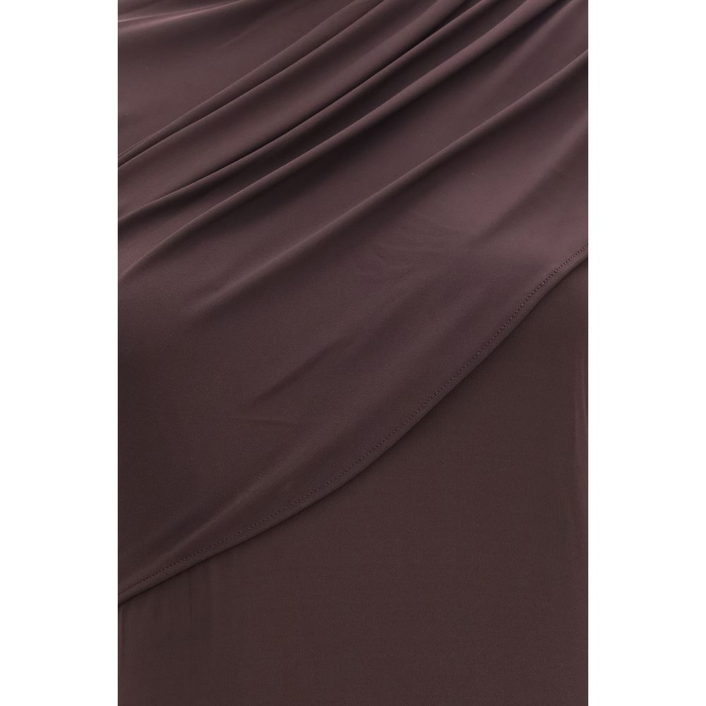 Courrèges Brown Viscose Casual Dress