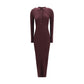 Courrèges Purple Viscose Long Dress