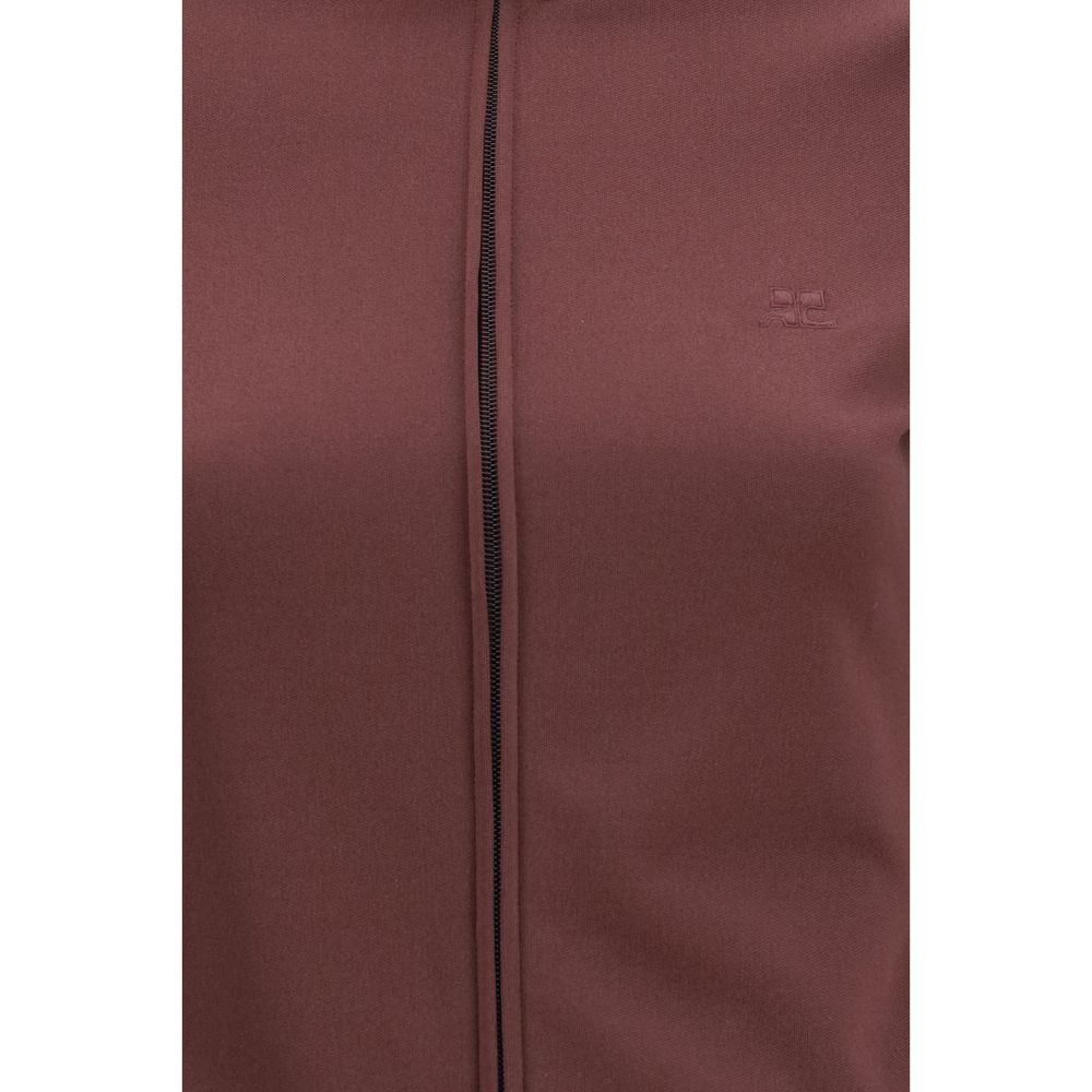 Courrèges Bordeaux Polyester Sweatshirt