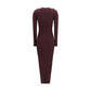 Courrèges Purple Viscose Long Dress