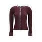 Courrèges Bordeaux Viscose Cardigan