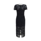 Self-Portrait Black Polyester Casual Dress