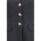 Self-Portrait Gray Polyester Full-Length Jacket