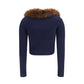 Self-Portrait Blue Wool Oves Aries Cardigan