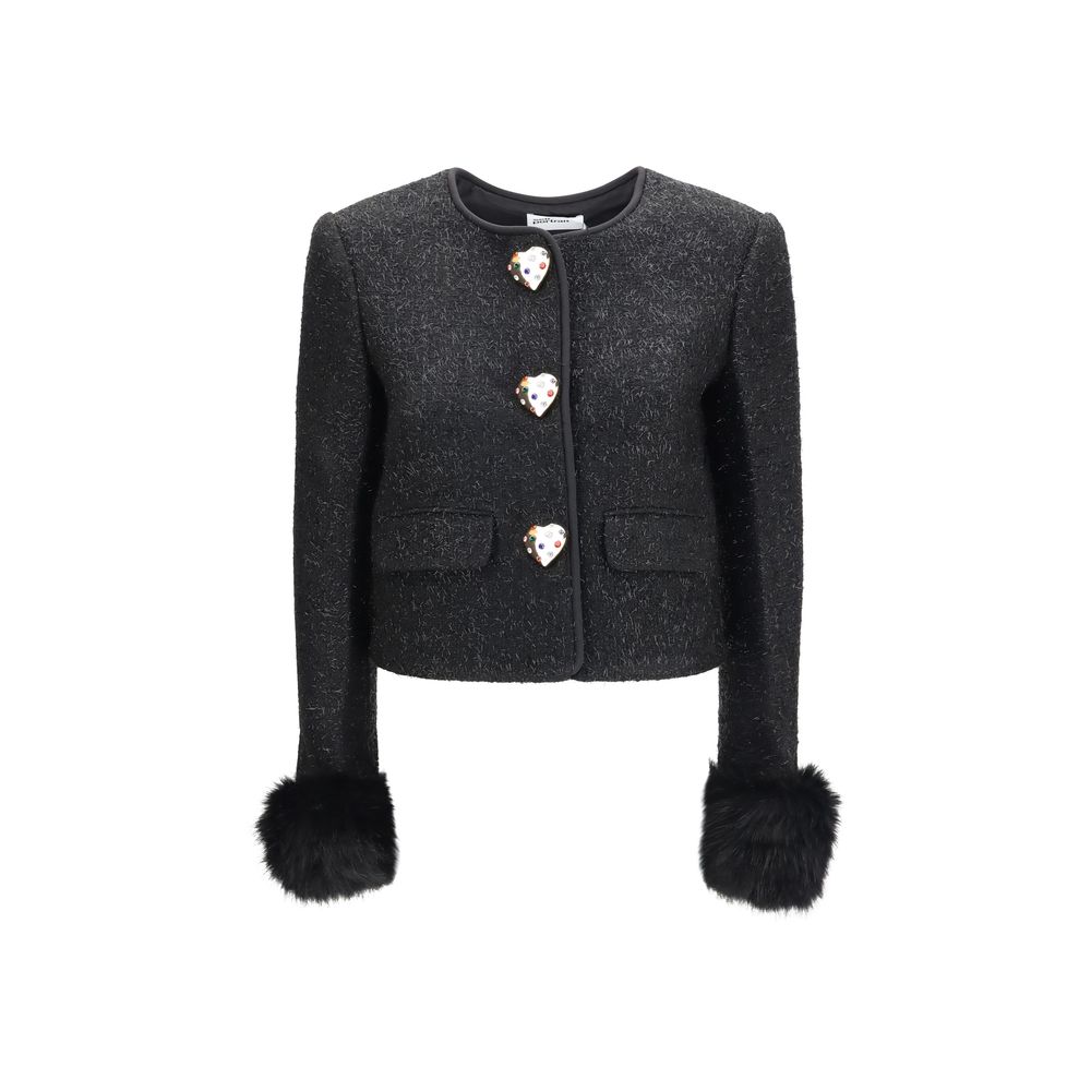 Self-Portrait Black Polyester Jacket