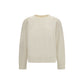Loulou De Saison White Wool Oves Aries Sweatshirt