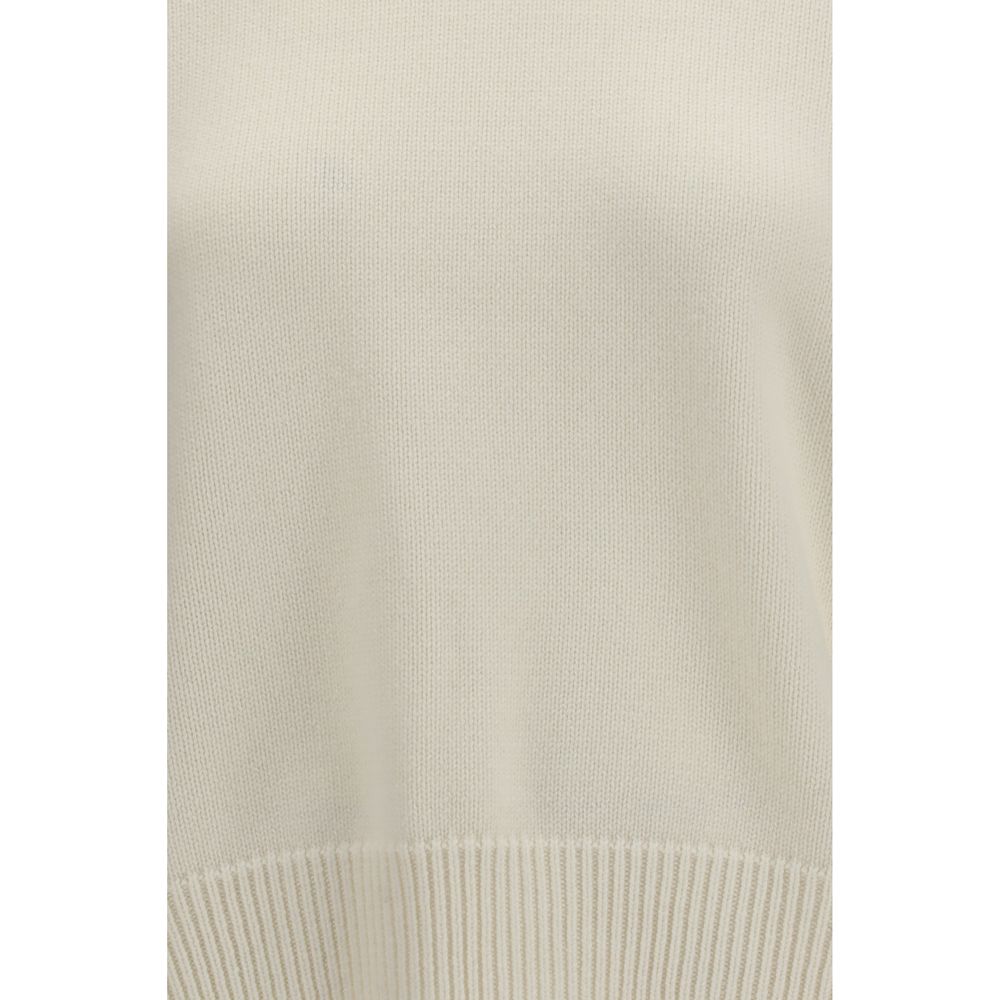 Loulou De Saison White Wool Oves Aries Sweatshirt
