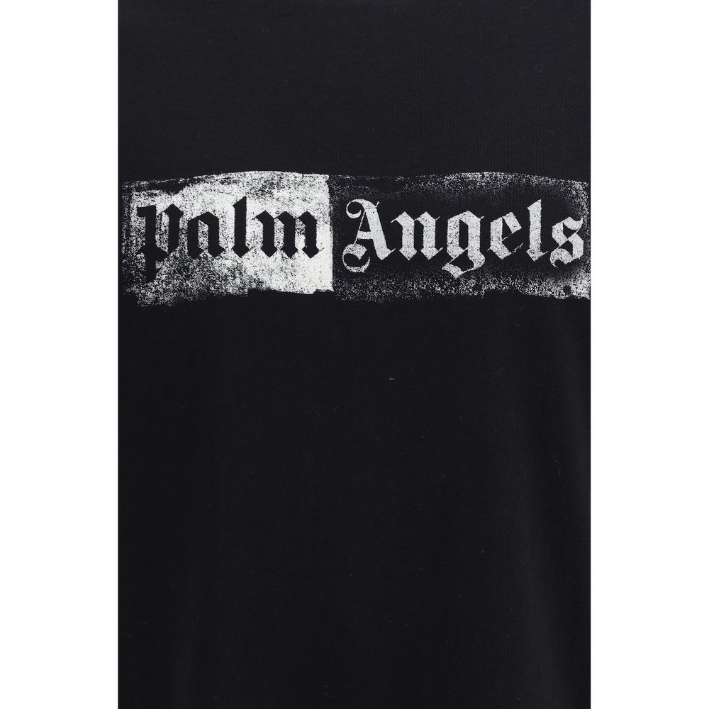 Palm Angels Black Cotton T-Shirt