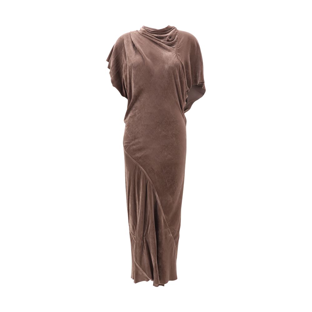 Rick Owens Brown Viscose Cocktail Dress