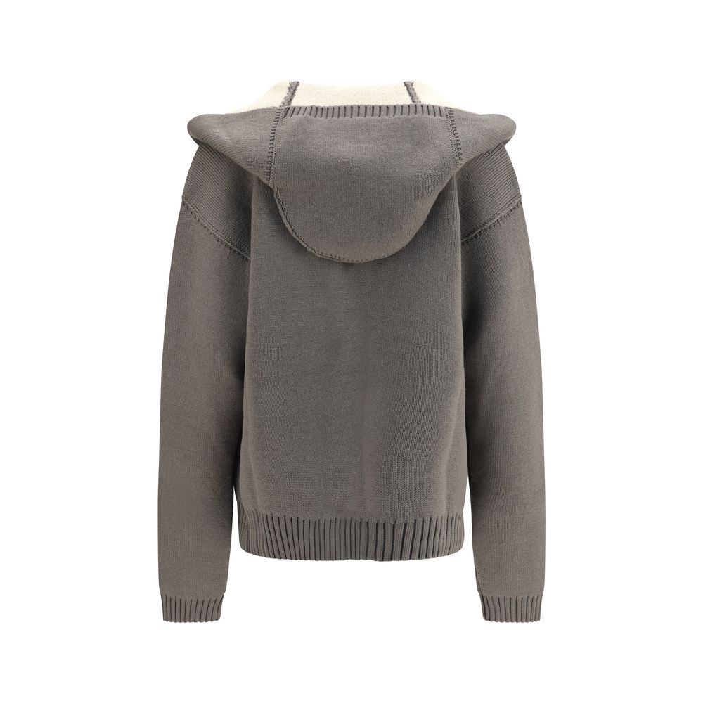 Rick Owens Gray Wool Oves Aries Hoodie