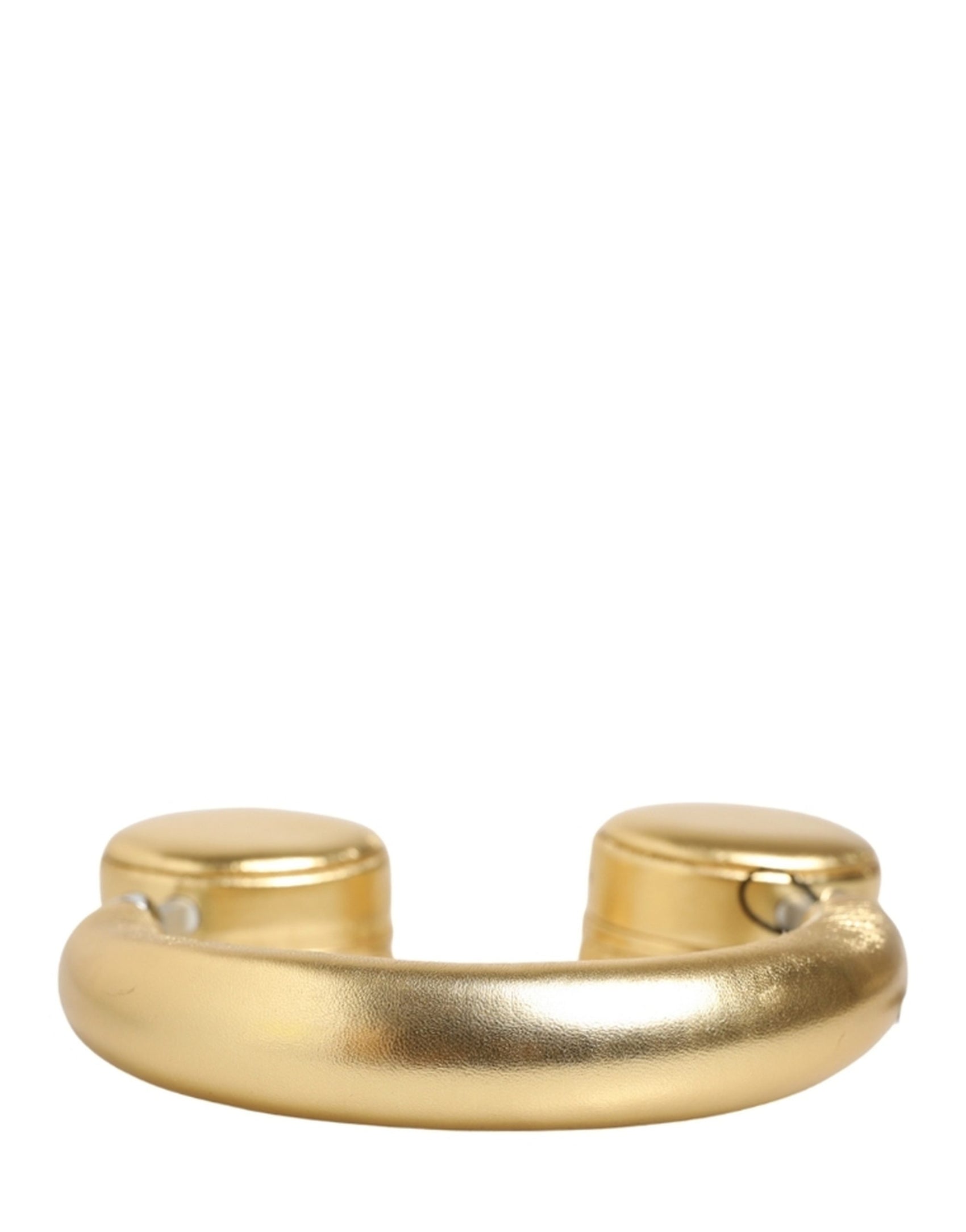 Dolce & Gabbana Women Gold Leather Wireless On-Ear Headset Headphones