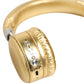 Dolce & Gabbana Women Gold Leather Wireless On-Ear Headset Headphones