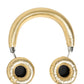Dolce & Gabbana Women Gold Leather Wireless On-Ear Headset Headphones