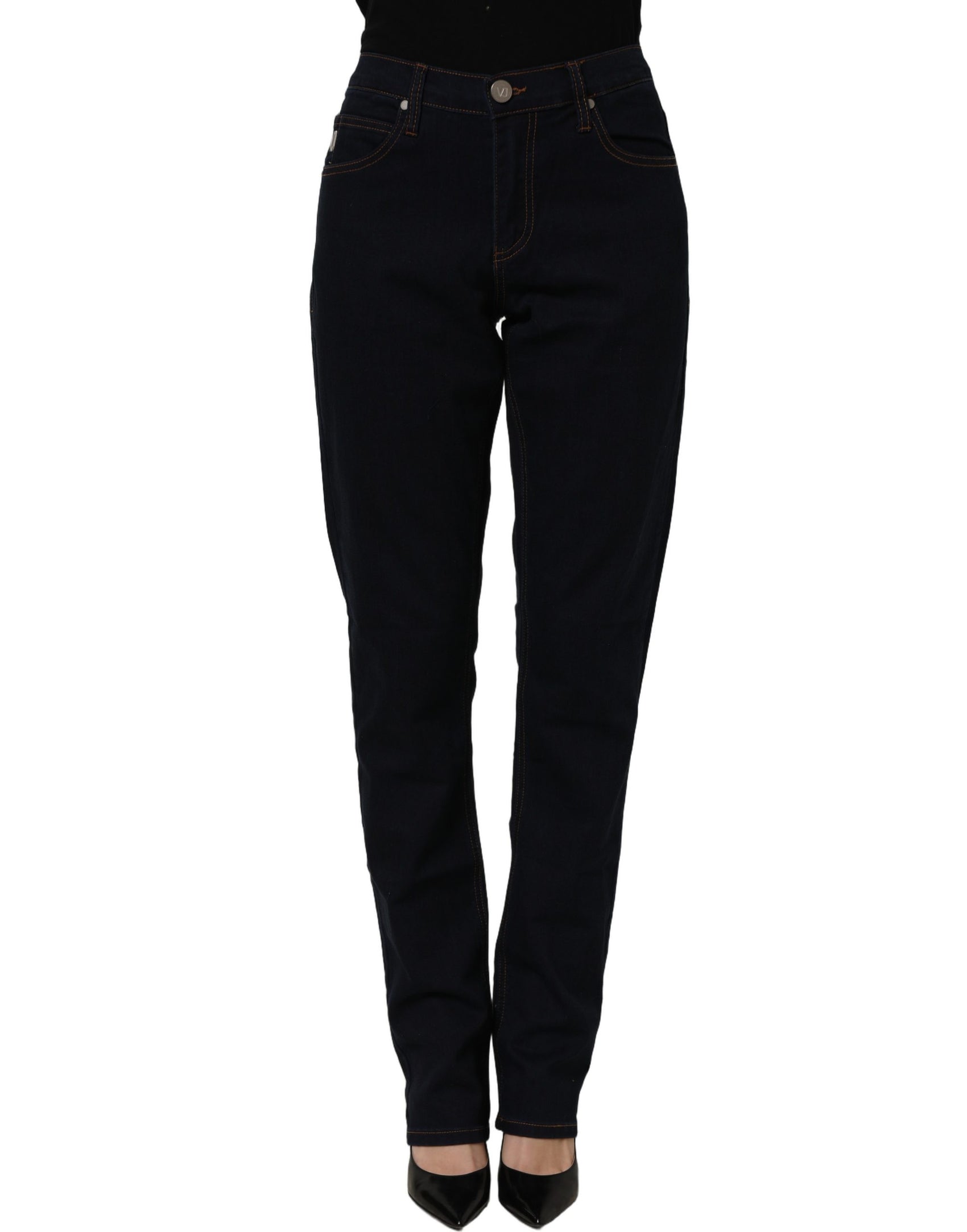 Versace Jeans Couture Blue High Waist Skinny Denim Trouser Jeans