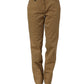 PLEIN SUD Brown Straight Cotton Stretch Chino Pants